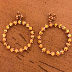 Rhinestone hoop earrings